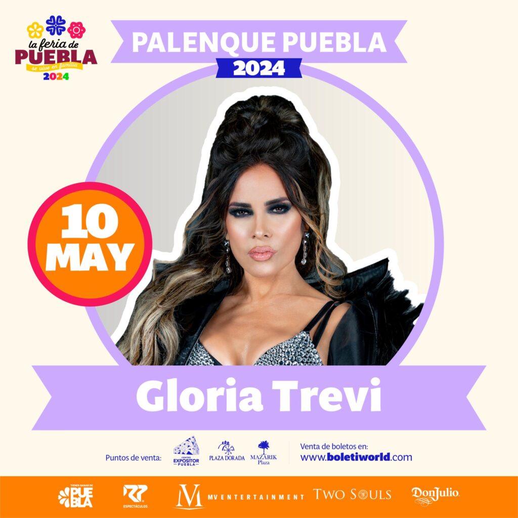Boletos Gloria Trevi Palenque Feria Puebla 2024