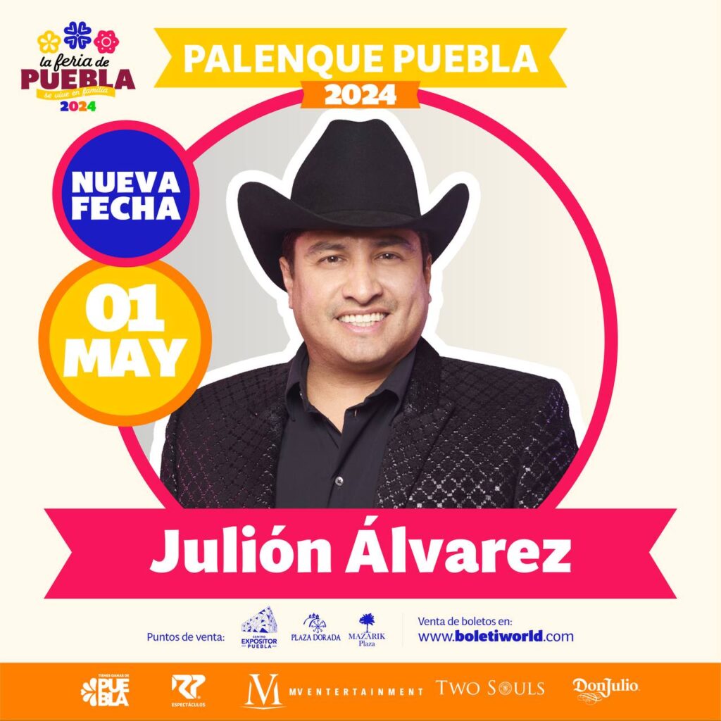 Boletos Julión Álvarez Palenque Feria Puebla 2024